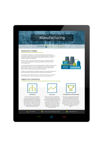 manufacturing