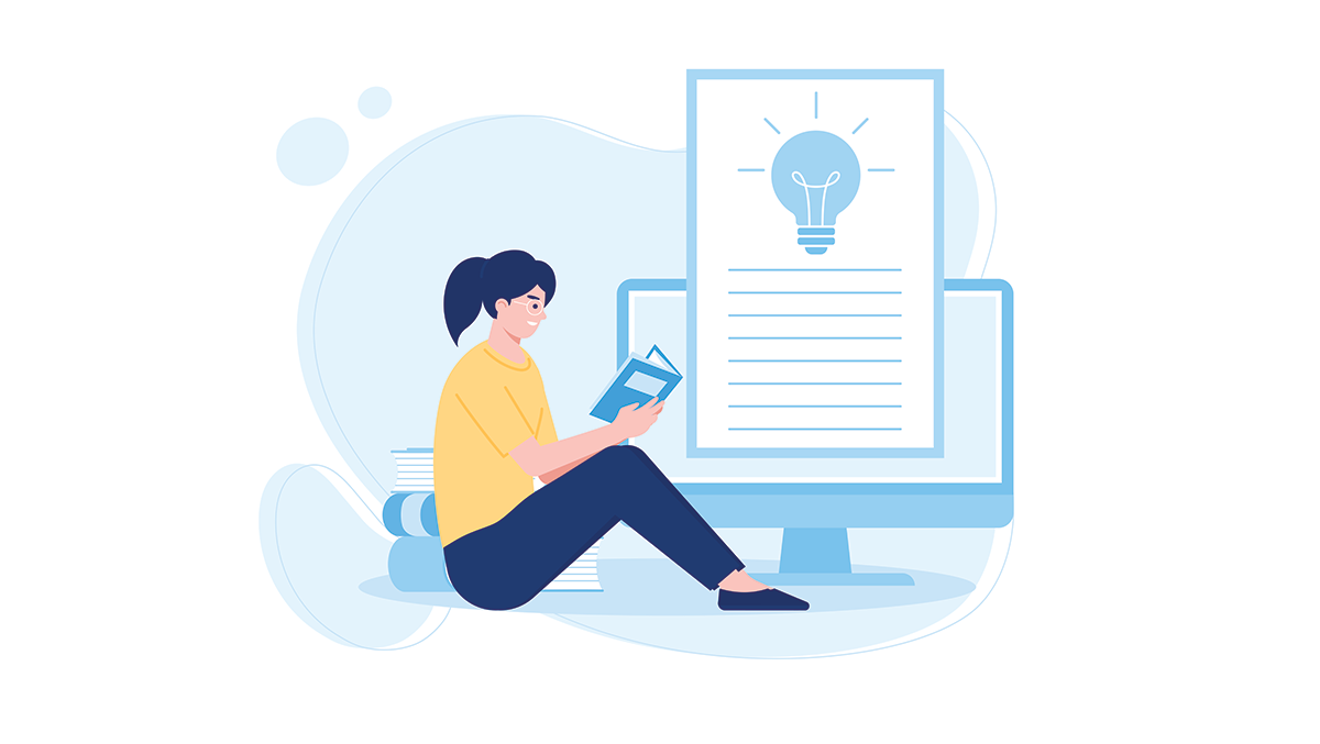 woman reading a book